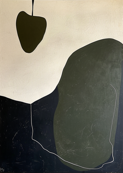 Brown and White Minimalist Art 3 Piece Set Wabi-Sabi Wall Art Brown and White Canvas Oil Paintings