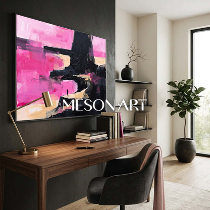 Colorful Pop Art Painting With Geometric Shapes For Modern Living Room Decor