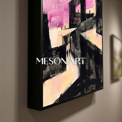 Colorful Pop Art Painting With Geometric Shapes For Modern Living Room Decor