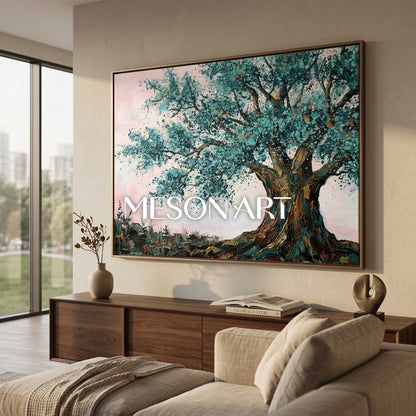 Contemporary Cubist Abstract Painting With Geometric Shapes And Neutral Tones For Modern Home Decor