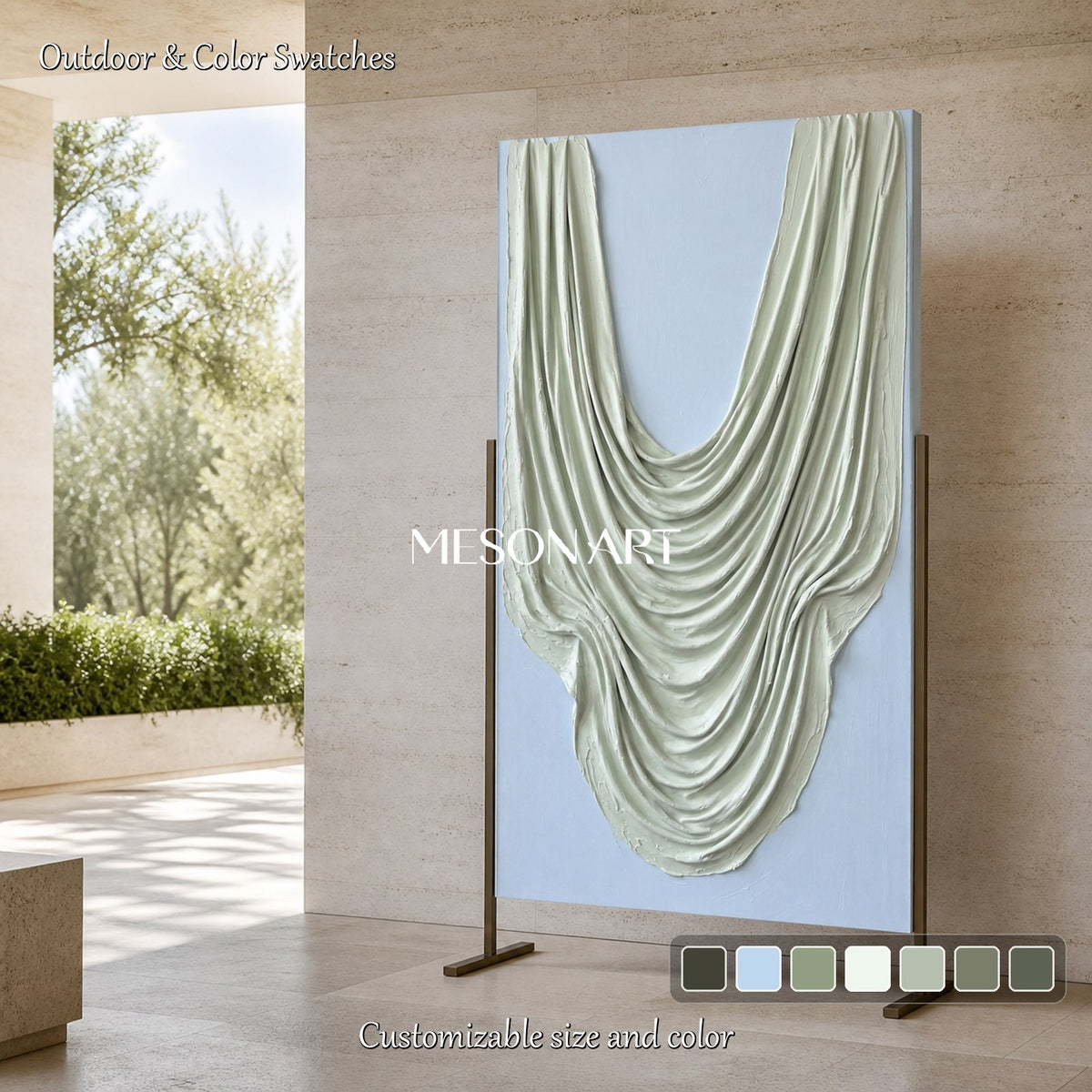 White And Gray Minimalist Textured Art 3D Sculptural Wall Piece Original Artist Hand Painted By Mesonart