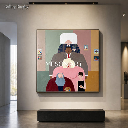 Minimalist Art Painting Of Creative Figures For Modern Home Decor