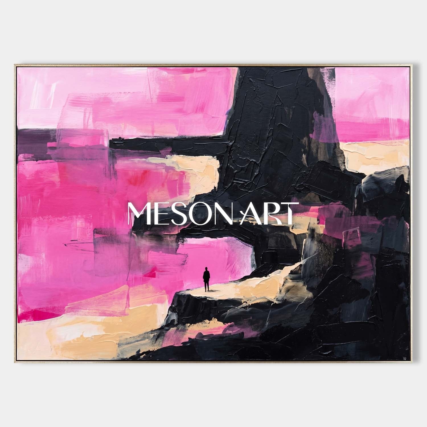 Colorful Pop Art Painting With Geometric Shapes For Modern Living Room Decor