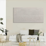 3D Large White Textured Abstract Canvas Art Plaster Wall Art Minimalist Textured Acrylic Wall Painting