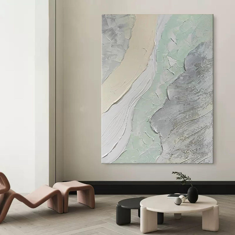 Gray Textured Abstract Canvas Painting Gray Art On Canvas Gray Texture ...