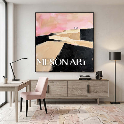 Colorful Pop Art Painting With Geometric Shapes For Modern Living Room Decor