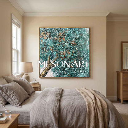Contemporary Cubist Abstract Painting With Geometric Shapes And Neutral Tones For Modern Home Decor