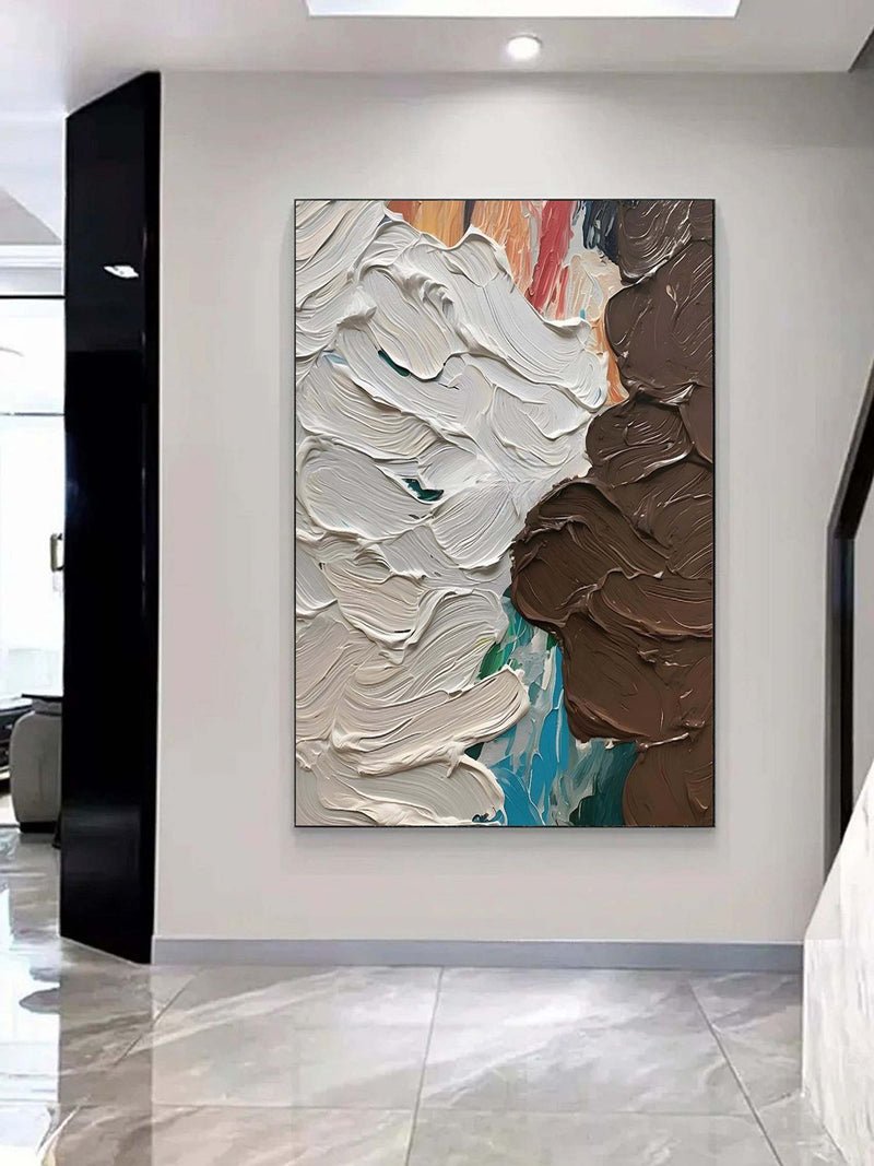 3D Abstract Art Canvas Thick Abstract Oil Painting Textured Abstract Painting Modern Wall Decor