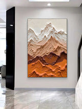 Heavy Textured Acrylic Landscape Painting 3D Landscape Canvas Art Colorful Landscape Wall Art