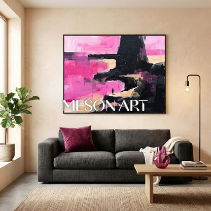Colorful Pop Art Painting With Geometric Shapes For Modern Living Room Decor