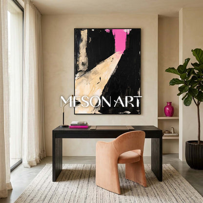 Colorful Pop Art Painting With Geometric Shapes For Modern Living Room Decor