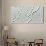 White Textured Painting White 3d Texture Art White Abstract Canvas Art Plaster Abstract Painting