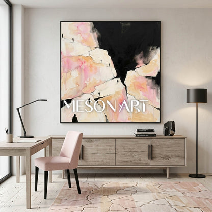 Colorful Pop Art Painting With Geometric Shapes For Modern Living Room Decor