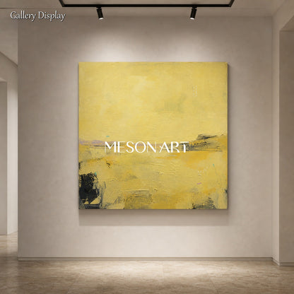 Large Gold Abstract Landscape Painting For Modern Living Room Wall Decor