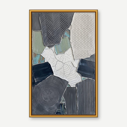 Minimalist Abstract Painting With Textured Relief For Modern Living Spaces