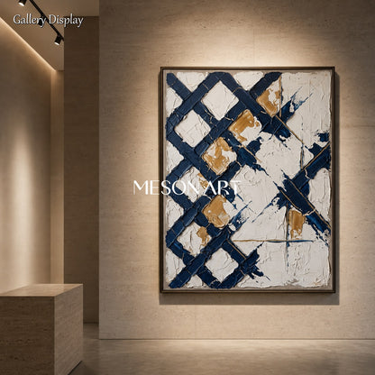 Minimalist Abstract Art With Textured Relief For Modern Living Room Decor