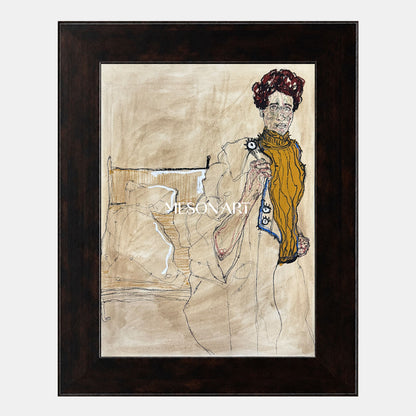 Brown And Gold Expressionist Art Rectangular Gallery Wall Decor Original Artist Hand Painted By Mesonart