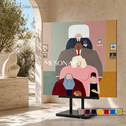 Minimalist Art Painting Of Creative Figures For Modern Home Decor