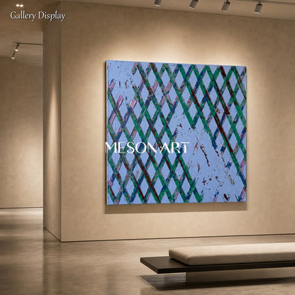 Minimalist Geometric Abstract Art With Textured Relief For Modern Living Room Decor