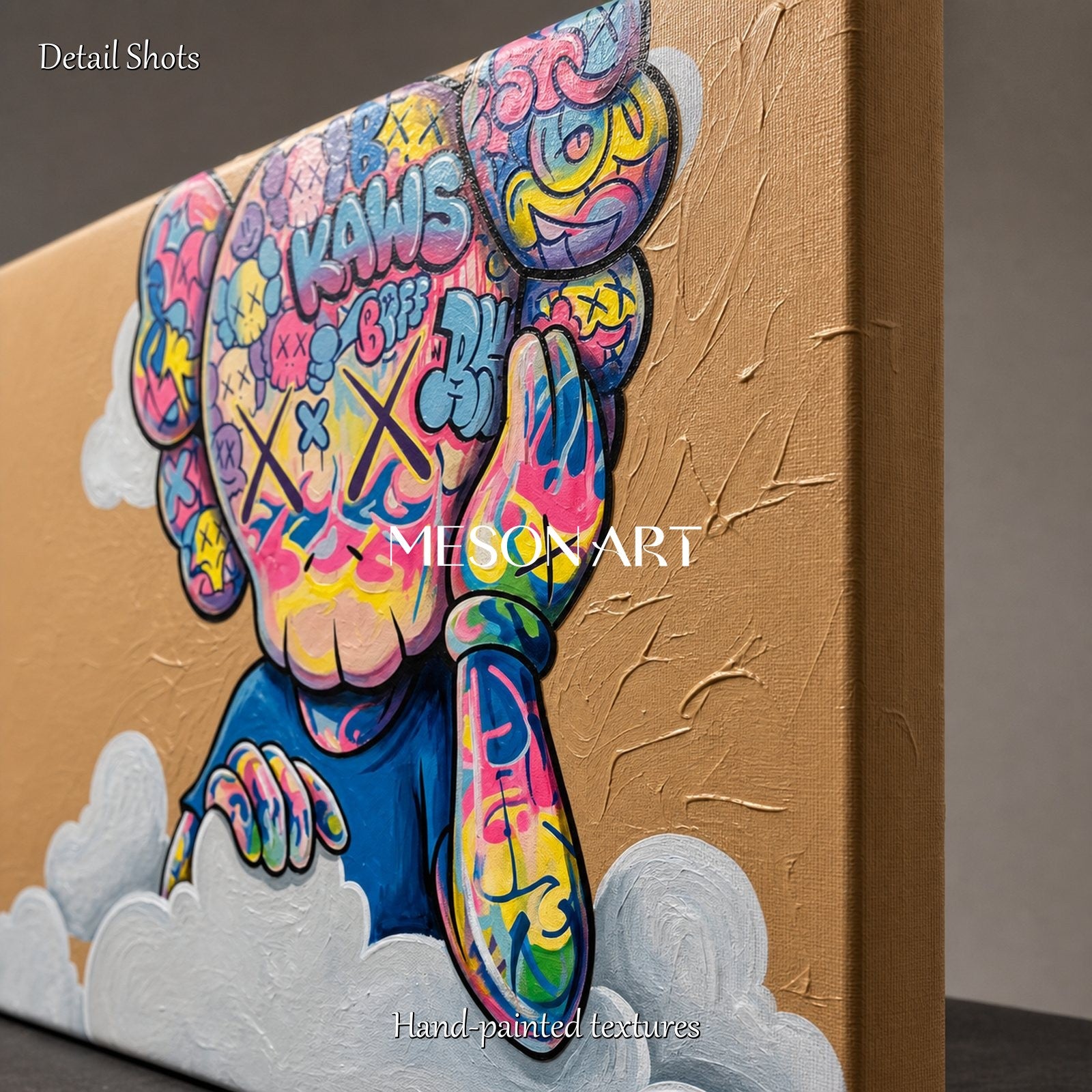 Vibrant Pop Art Canvas With Graffiti Motifs For Contemporary Home Decor
