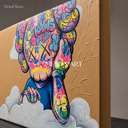 Vibrant Pop Art Canvas With Graffiti Motifs For Contemporary Home Decor