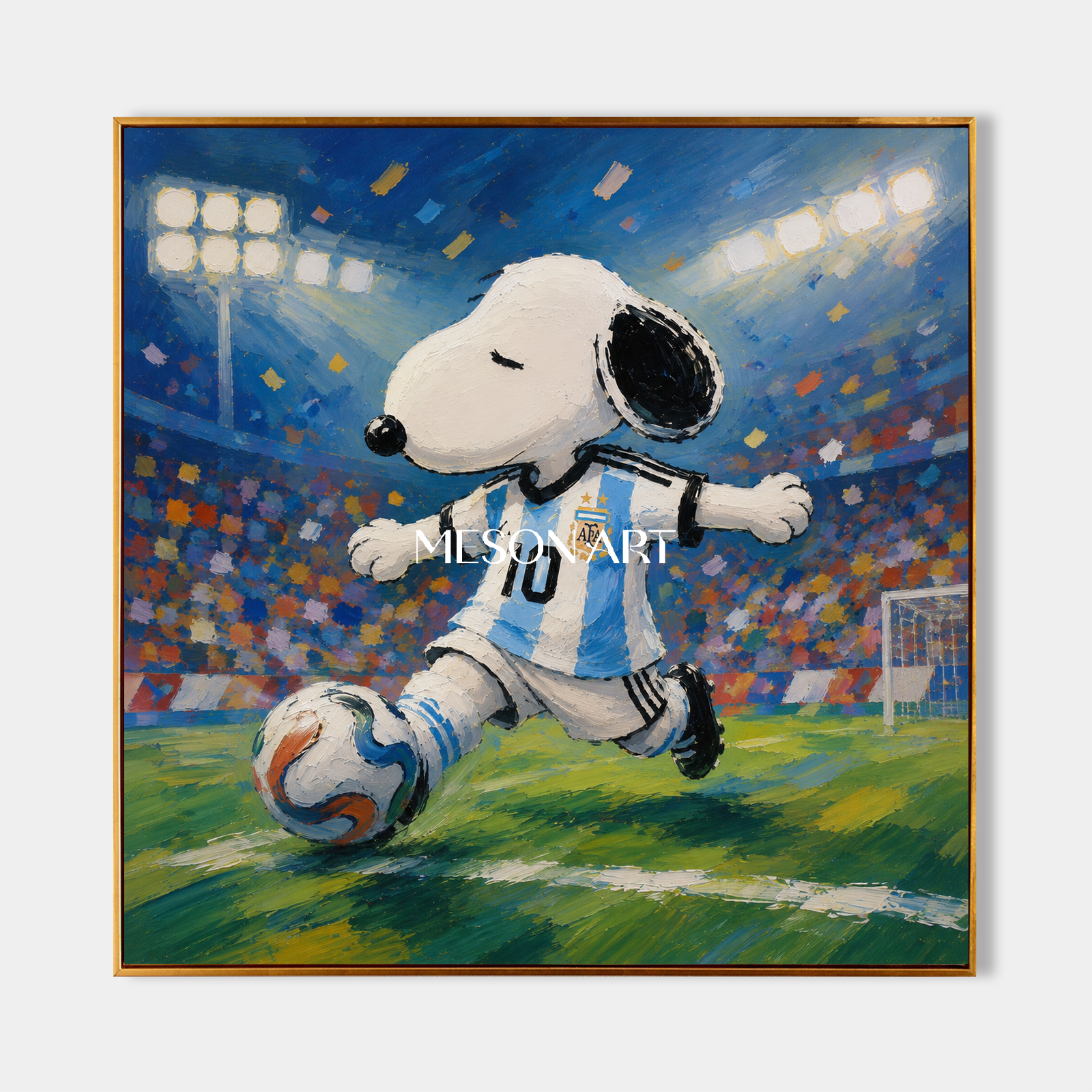 Snoopy Argentina Jersey Football Art For Kids Room Decor With Vibrant Colors