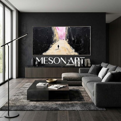Colorful Pop Art Painting With Geometric Shapes For Modern Living Room Decor