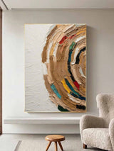 Thick Oil Painting Decor 3D Abstract Canvas Art Palette Knife Painting Texture Abstract Wall Art