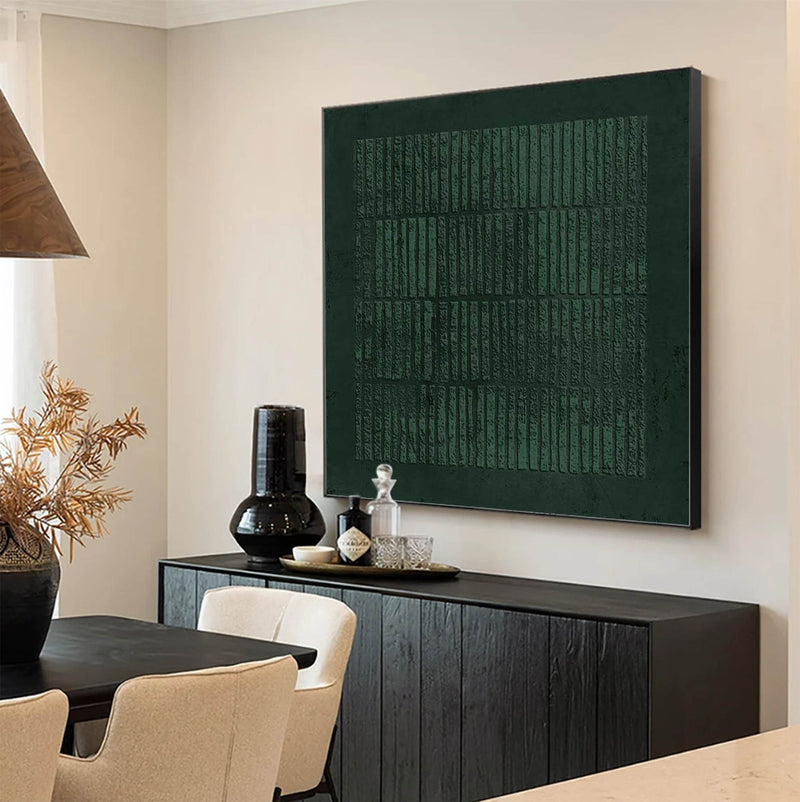 3D Green Abstract Art Canvas Green Painting Wabi Sabi Wall Art Minimalist Painting 3D Texture Wall art Green Wall Art