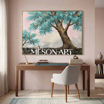 Contemporary Cubist Abstract Painting With Geometric Shapes And Neutral Tones For Modern Home Decor