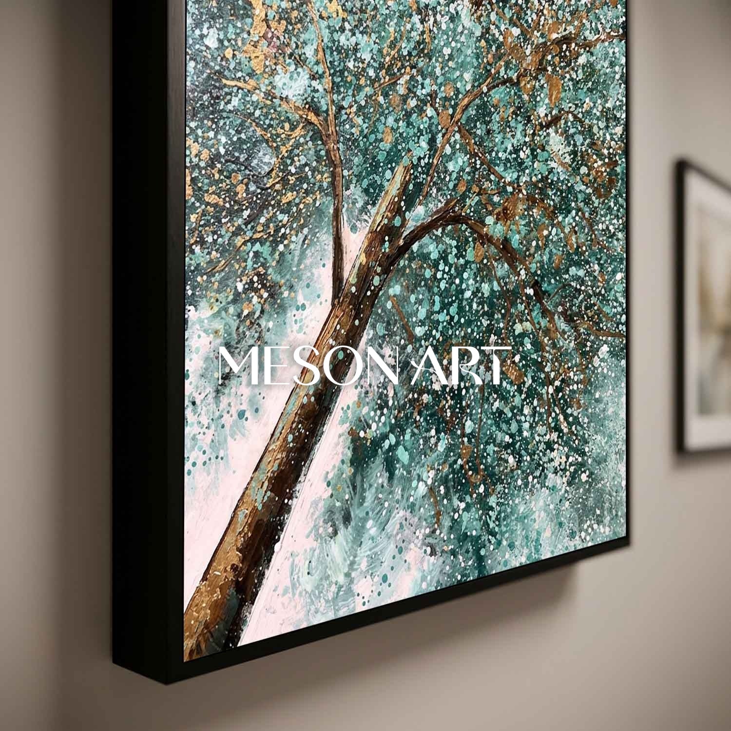 Contemporary Cubist Abstract Painting With Geometric Shapes And Neutral Tones For Modern Home Decor