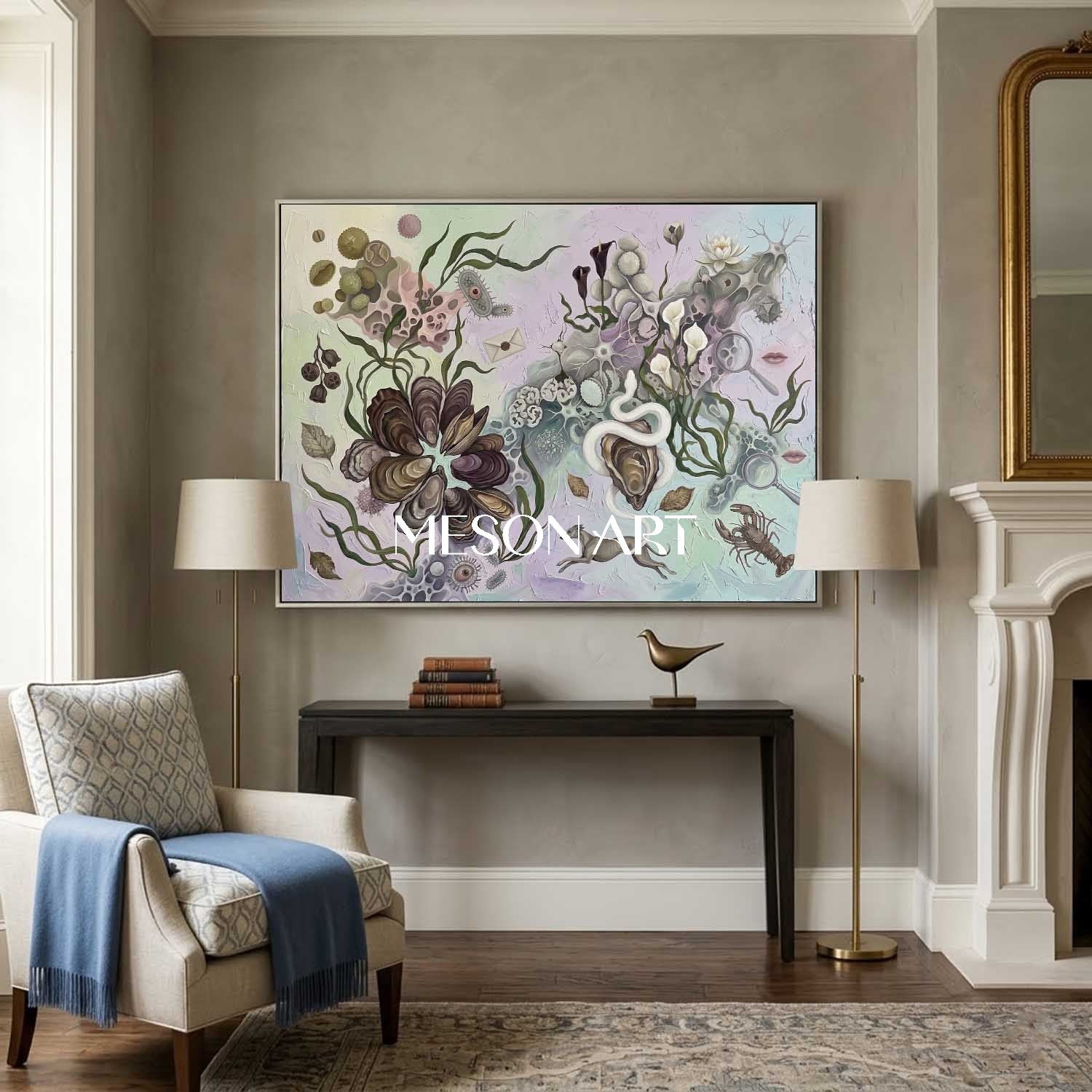 Commission Biological Biological Oil Painting Unique Hand Painted Art