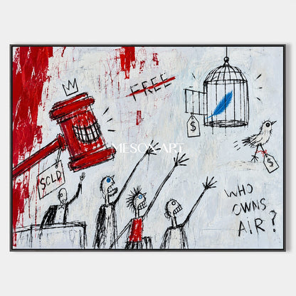 Red And Black Abstract Painting Original Neo Expressionist Art Textured Oil Canvas Statement Wall Modern Rectangular By Mesonart
