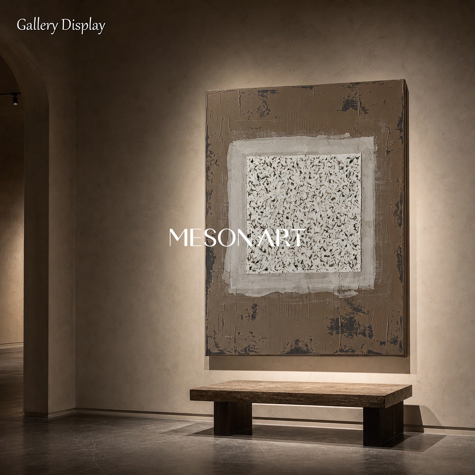 Minimalist Abstract Art With Textured Relief For Modern Living Room Decor