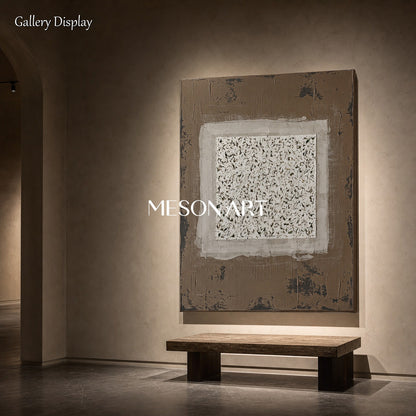 Minimalist Abstract Art With Textured Relief For Modern Living Room Decor