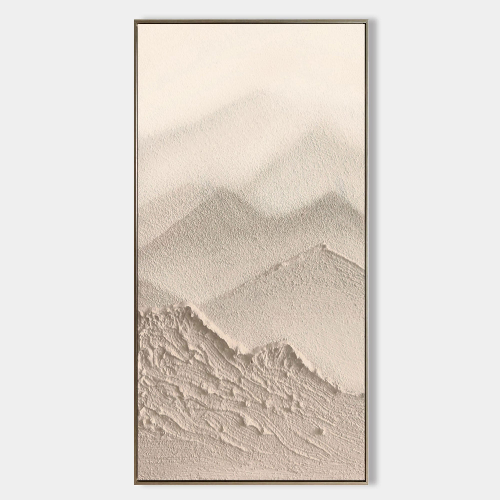 3D Large Beige Textured Abstract Canvas Art Large Wabi-Sabi Wall Art Thick Textured Acrylic Painting