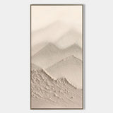 3D Large Beige Textured Abstract Canvas Art Large Wabi-Sabi Wall Art Thick Textured Acrylic Painting