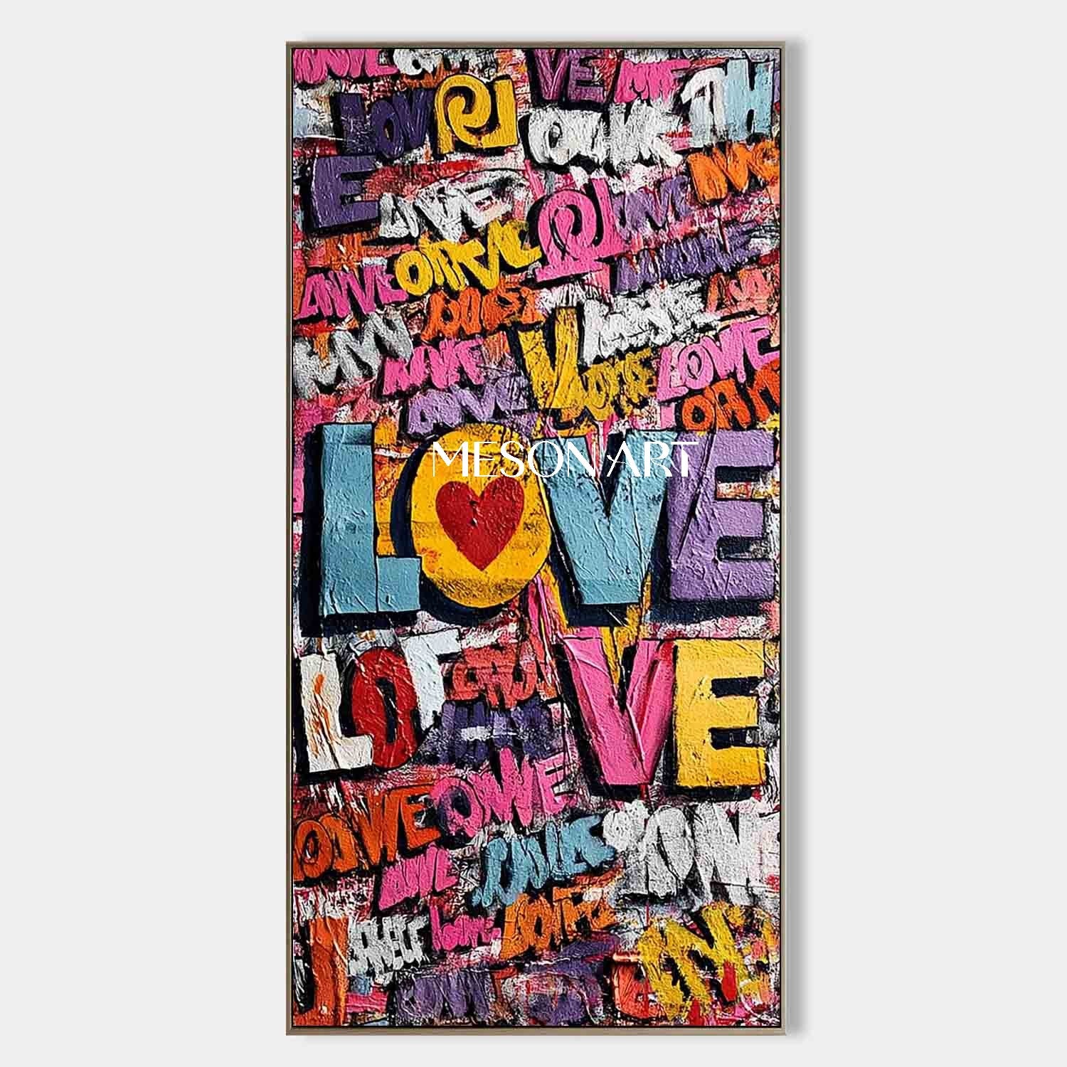 Large LOVE wall art decoration New house decoration ideas Valentine's Day LOVE art gifts