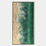 3D Large Turquoise Color Textured Abstract Canvas Painting Turquoise Color Textured Wall Art