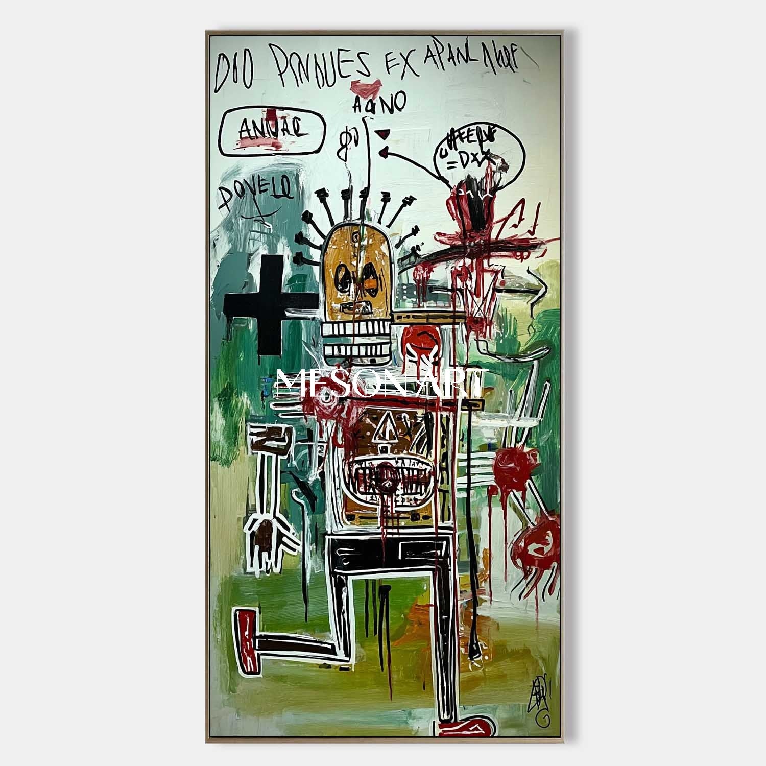 Buy Contemporary Abstract Expressionist Green Wall Art Urban Painting