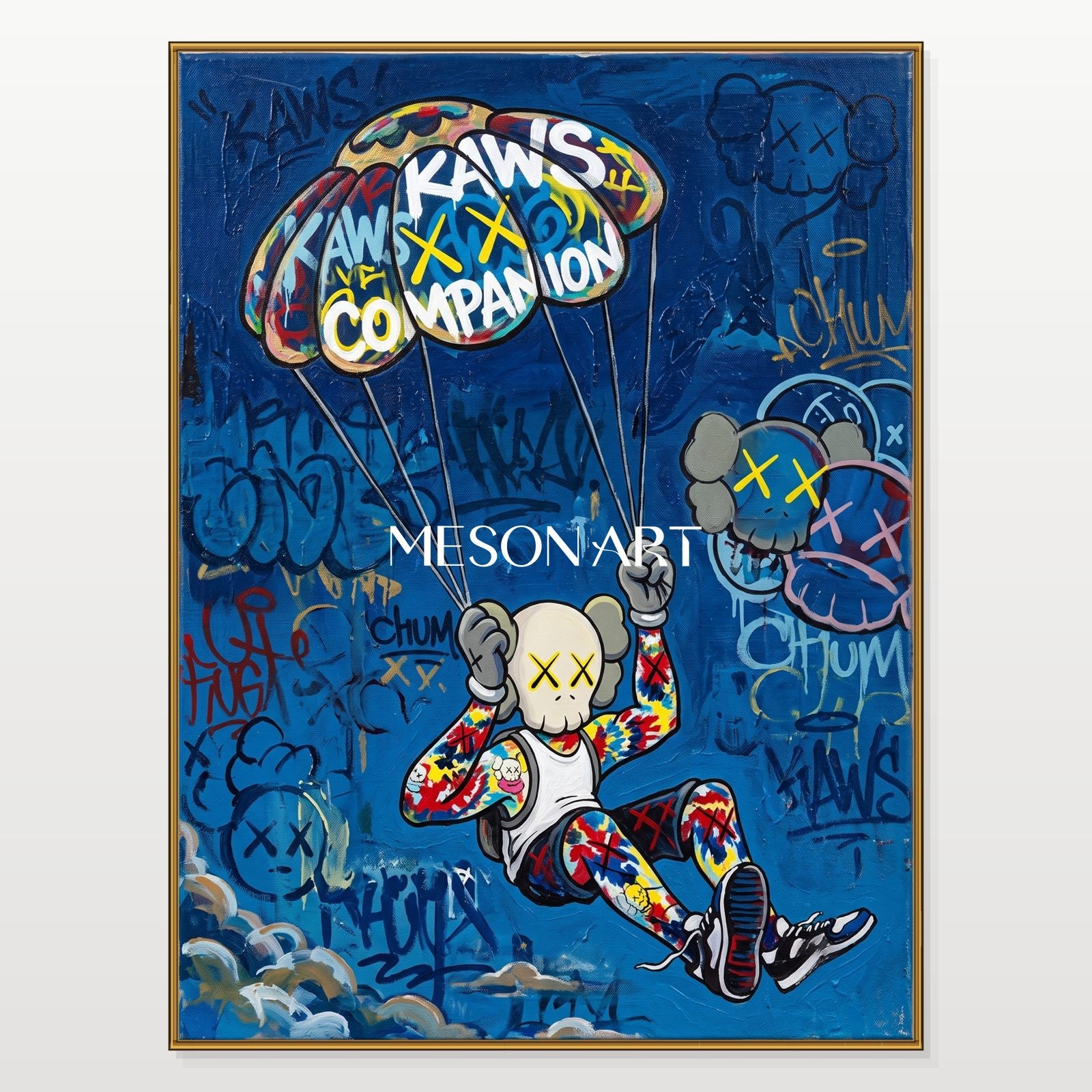 Pop Art Graffiti Painting With Iconic Character For Modern Living Room Decor
