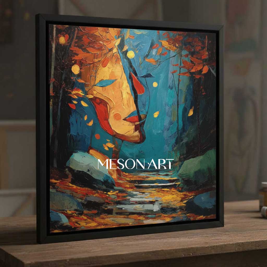 Handcrafted Autumn Art – Large Canvas with Fall Landscape for Sale