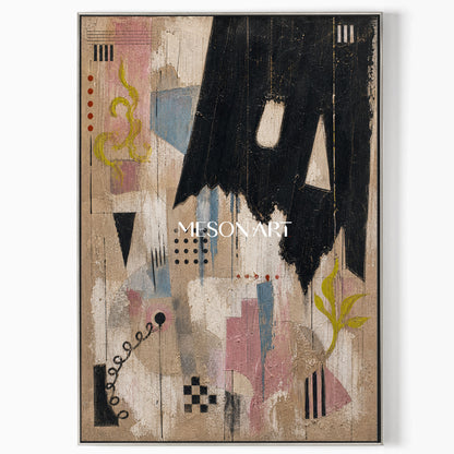 Urban Graffiti Abstract Art With Textured Relief For Modern Living Room Decor