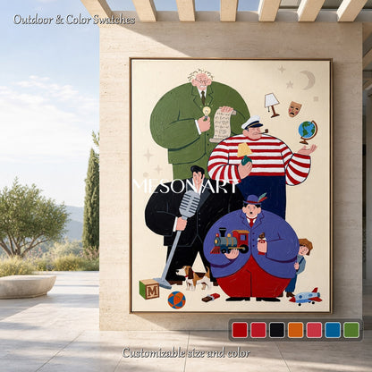 Vibrant Pop Art Painting With Textured Relief For Eclectic Living Spaces