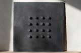 3D Black Textured Abstract Canvas Art Set of 2 Wabi Sabi Wall Art Black Minimalist Painting for Sale