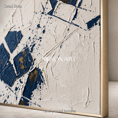 Minimalist Abstract Art With Textured Relief For Modern Living Room Decor