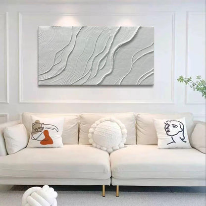 White Textured Painting White 3d Texture Art White Abstract Canvas Art Plaster Abstract Painting