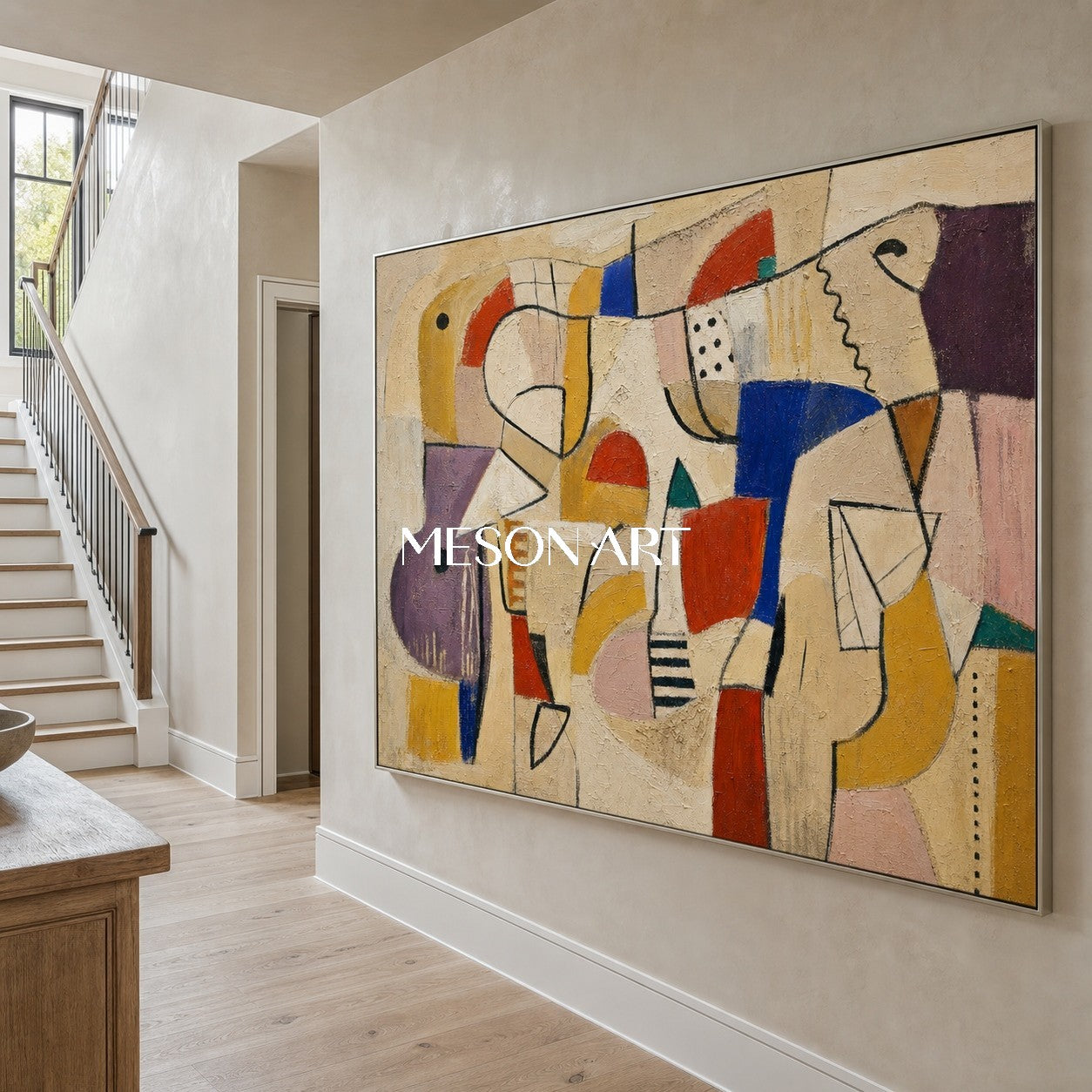 Original Abstract Expressionist Painting With Textured Canvas For Modern Home Decor