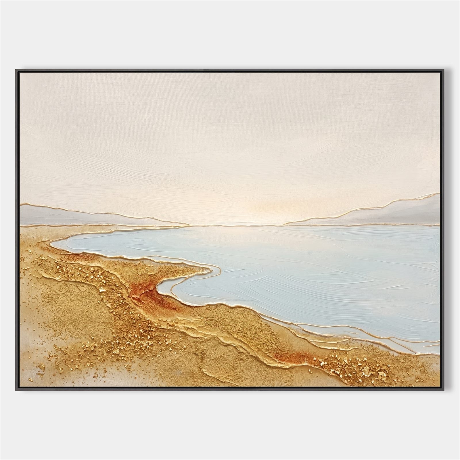 Luxury Abstract Art With Gold Accents For Modern Living Room Decor