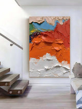 3D Colorful Abstract Art Thick Texture Oil Painting Canvas Texture Art Abstract Home Wall Painting